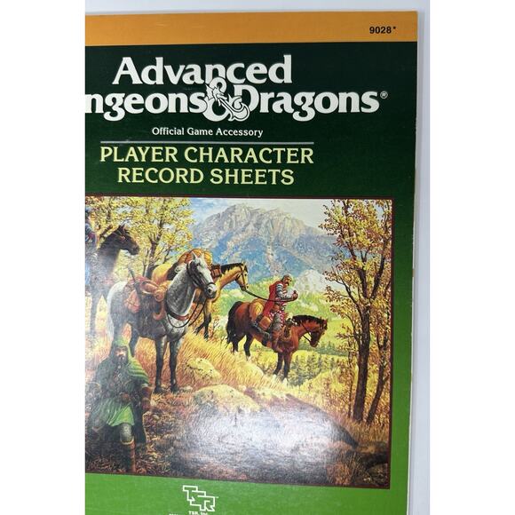 Advanced Dungeons & Dragons Player Character Sheets 1986 REF2 #9028 VG+ UNUSED - Picture 5 of 10